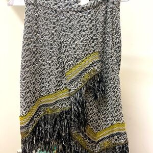 Fiets Voor2 cotton wrap skirt with fringe bottom